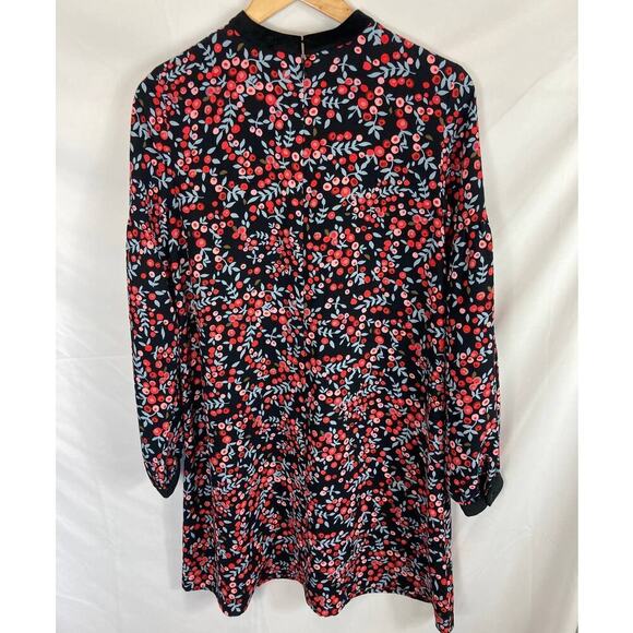 Ann Taylor LOFT Berry Velvet Trim Cutout Dress Size Small Tall - Picture 7 of 8